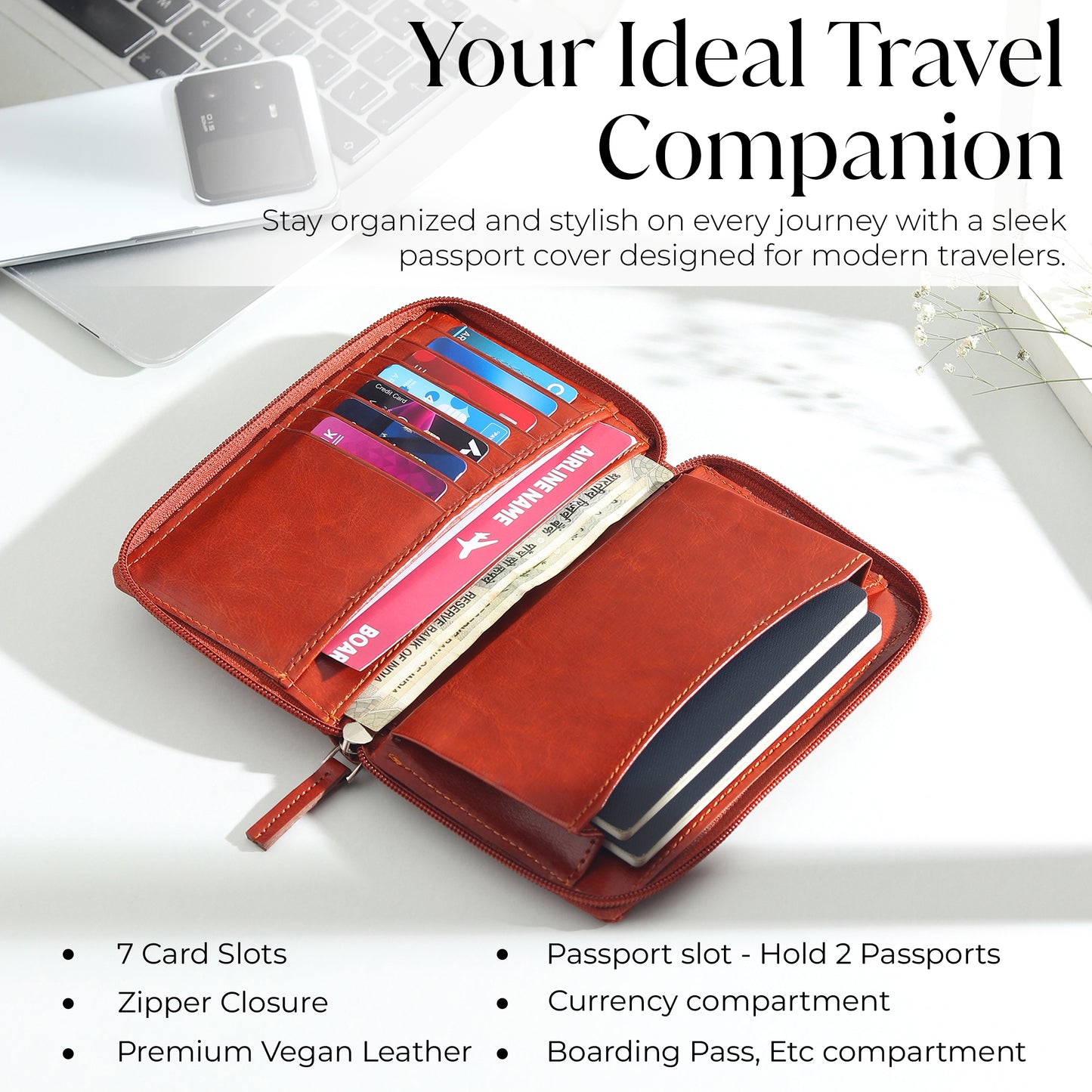 Waylux Passport Cover & Wallet | Vegan Leather | Travel Document Holder