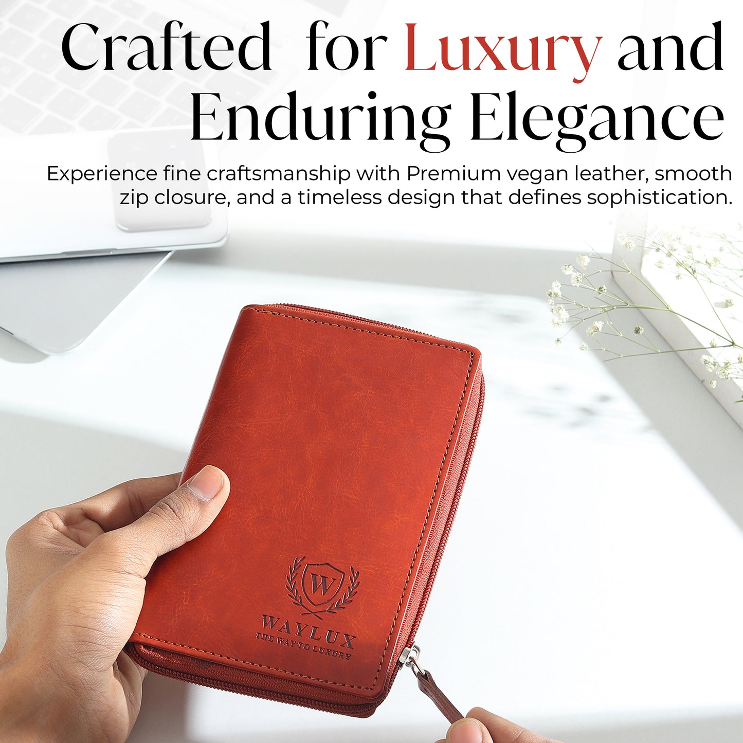 Waylux Passport Cover & Wallet | Vegan Leather | Travel Document Holder